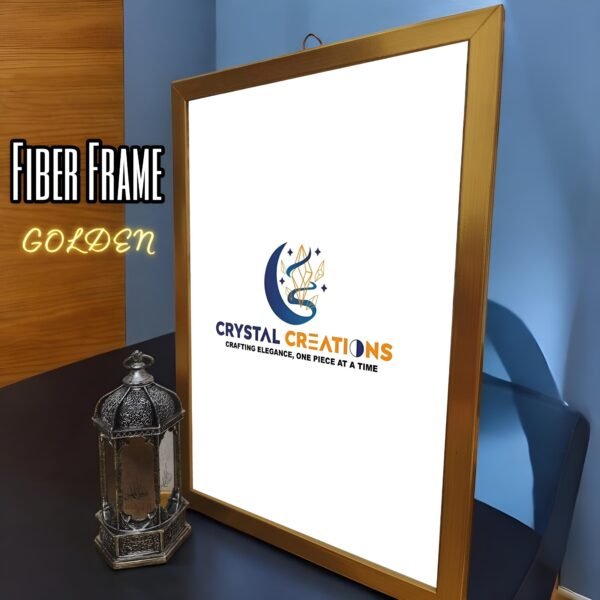 Fiber Frame Golden Crystal Creations