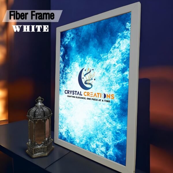 Fiber Frame White Crystal Creations