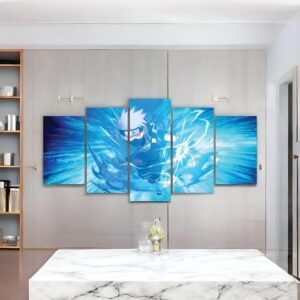 Kakashi Unleashed Blue Energy Anime Canvas
