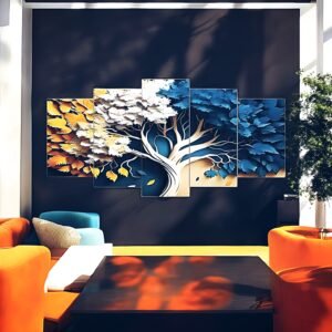 Four Seasons Majesty Vibrant Tree Canvas Set