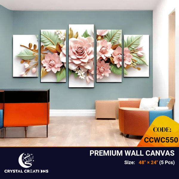 Elegant Pink Floral Premium Wall Canvas