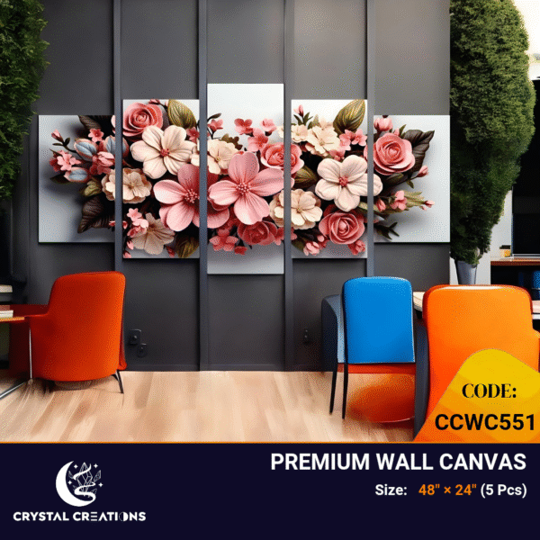 Soft Blossom Arrangement Canvas Print Set