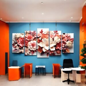 Serene White and Pink Floral Wall Decor
