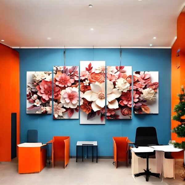 Serene White and Pink Floral Wall Decor