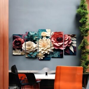 Textured Blossom Arrangement Canvas
