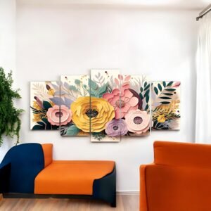 Colorful Blossom Arrangement Canvas