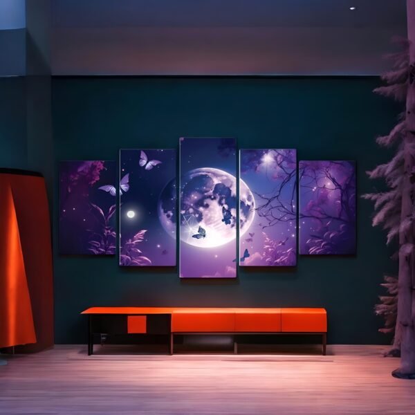 Tranquil Panoramic Night Scene Art Set