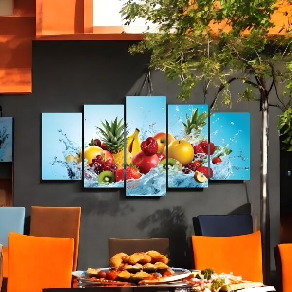 Dynamic Fruit & Water Splash Panoramic Print