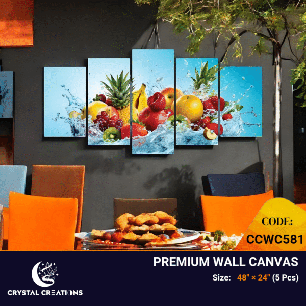 Dynamic Fruit & Water Splash Panoramic Print