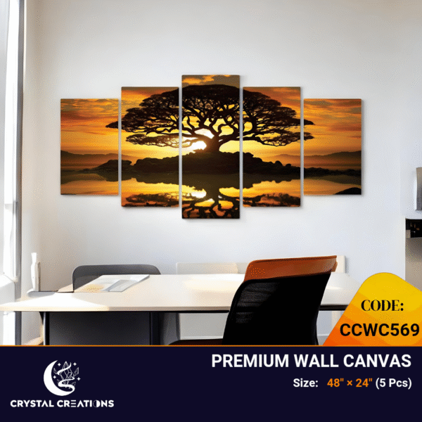 Captivating Sunset/Sunrise Tree Theme Gallery Wall