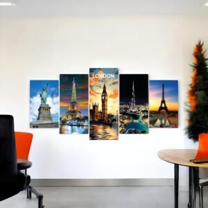 Iconic Landmarks Premium Wall Canvas