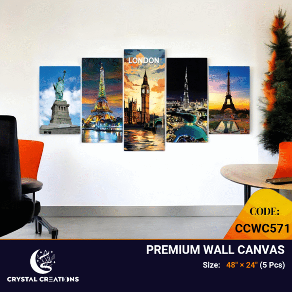 Iconic Landmarks Premium Wall Canvas