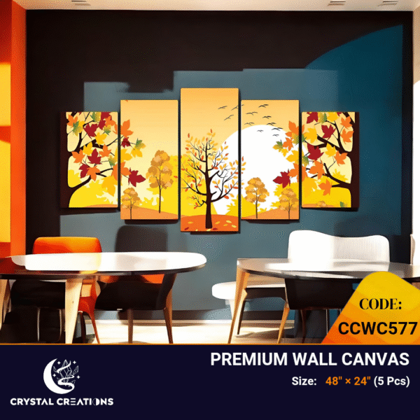 Golden Autumn Landscape Canvas Art