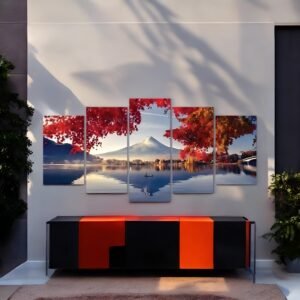 Beautiful and Calming Panoramic Mountain Reflection Wall Art