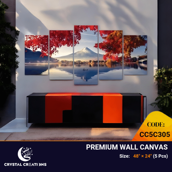 Beautiful and Calming Panoramic Mountain Reflection Wall Art