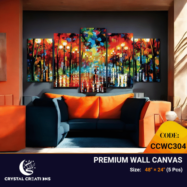 Abstract City Night Canvas Art