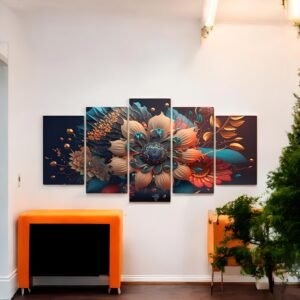 Striking Multi-Colored Floral Wall Decor
