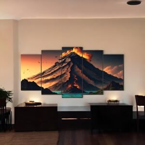 Volcanic Majesty: Dramatic Landscape Canvas