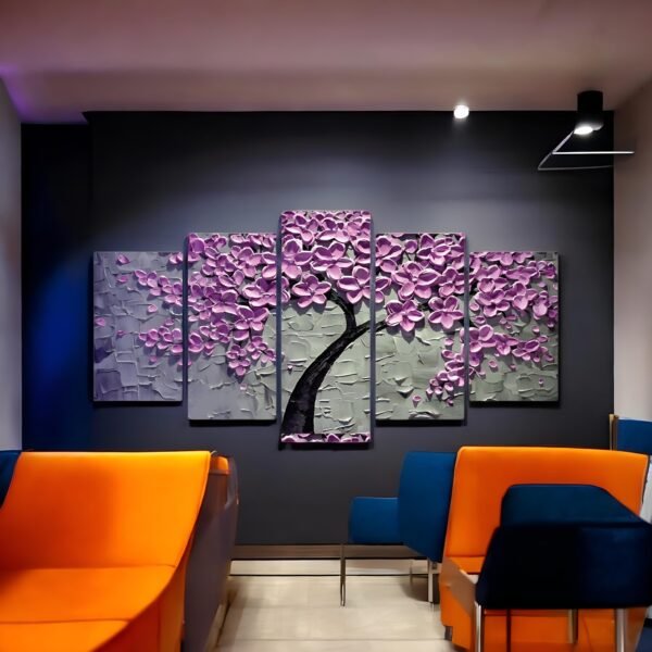 Blooming Texture Elegant Cherry Blossom Canvas