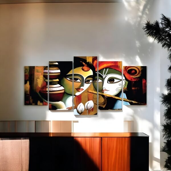 Divine Harmony Radha Krishna Canvas Set