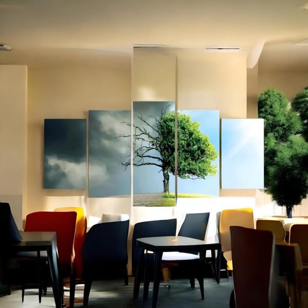 Beautiful and Symbolic Panoramic Tree Cycle Wall Art