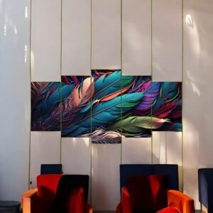 Ethereal Plumes Abstract Feather Canvas