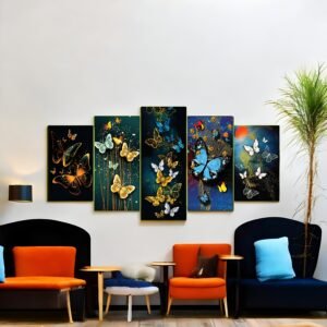Butterfly Migration Vibrant Canvas Set