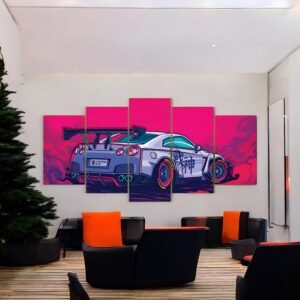 Retro Racer Nissan GT-R Premium 5-Piece Canvas
