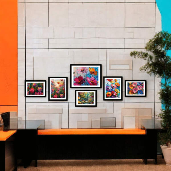 Radiant Petals Vibrant Floral Wall Art Collection