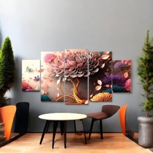 Striking Multi-Colored Floral Wall Decor
