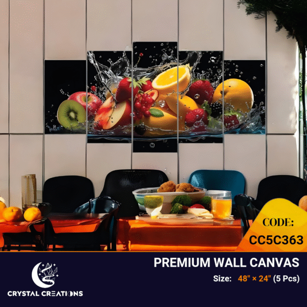 Dynamic Fruit & Water Splash Panoramic Print