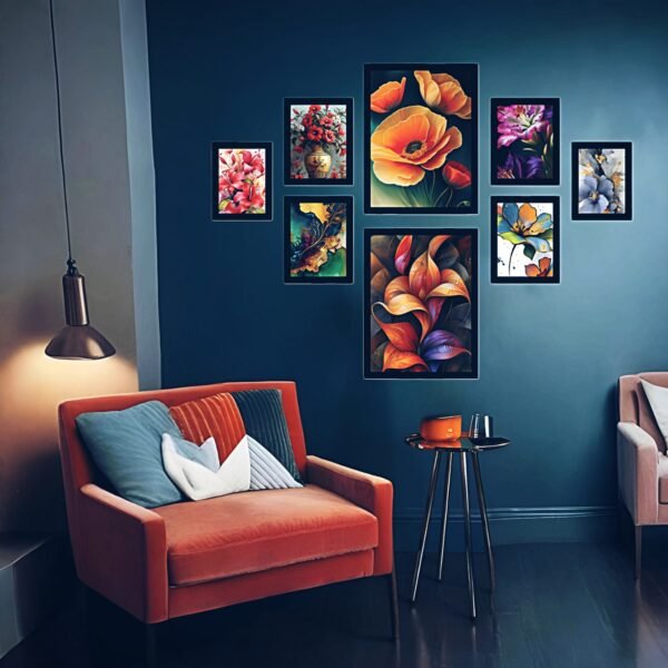 Rich Floral Hues Premium Multi-Panel Wall Art