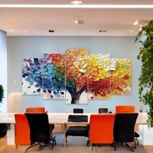 Impasto Seasons Textured Tree Canvas