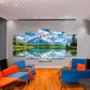 Mirror Lake Majesty Mountain Reflections Canvas