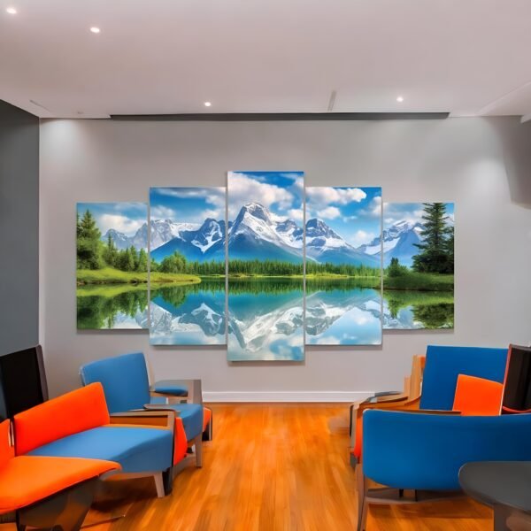 Mirror Lake Majesty Mountain Reflections Canvas