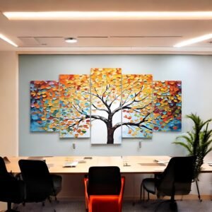 Impasto Seasonal Tree Textured Canvas Art