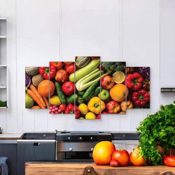 Healthy and Colorful Food Lover's Panoramic Wall Art
