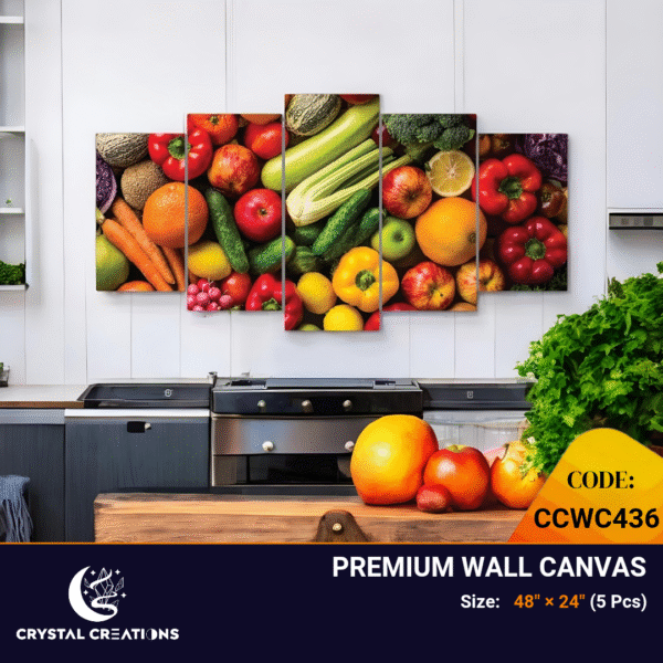 Healthy and Colorful Food Lover's Panoramic Wall Art