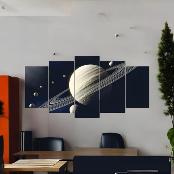 Saturn's Orbit Celestial Canvas