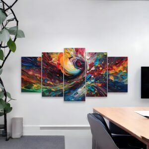 Abstract Velocity Colorful Swirl Canvas