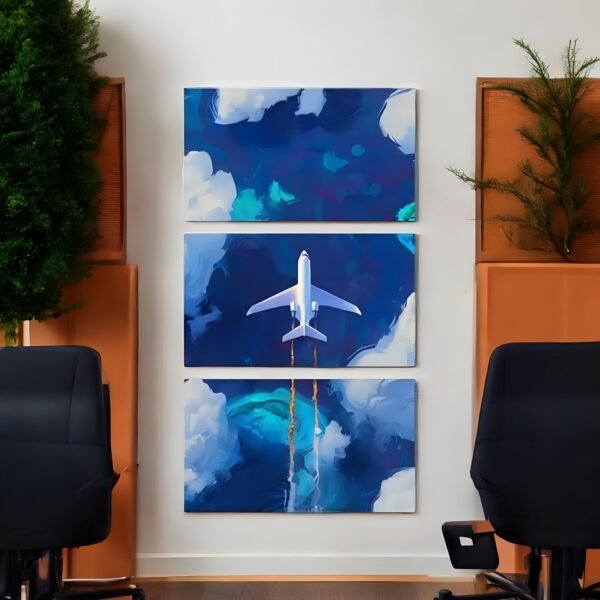 Skyward Journey Premium Airplane Canvas Set