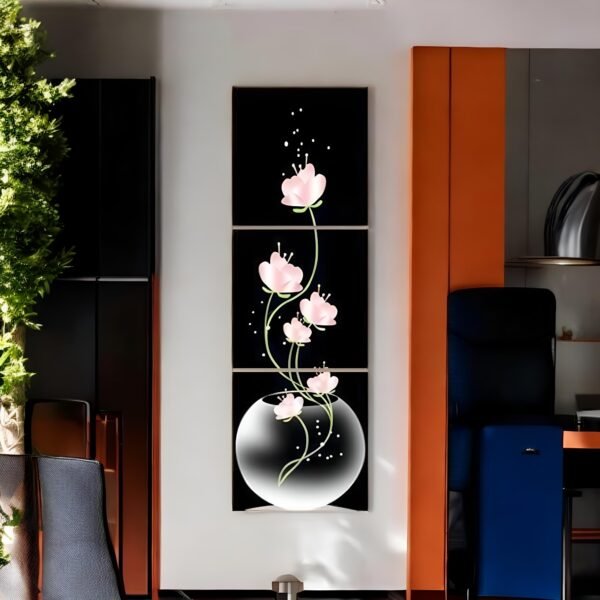 Whispering Petals Elegant Floral Canvas Trio
