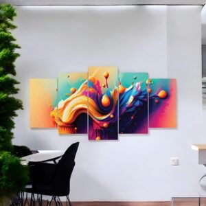 Beautiful and Energetic Panoramic Abstract Wall Art