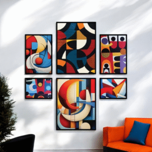 Harmonic Abstractions Vibrant Premium Wall Art Set