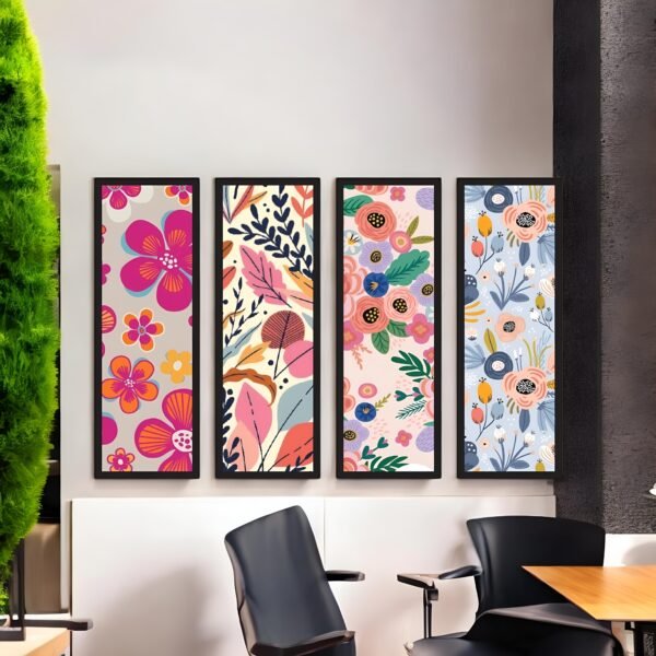 Vibrant Modern Floral Canvas Art