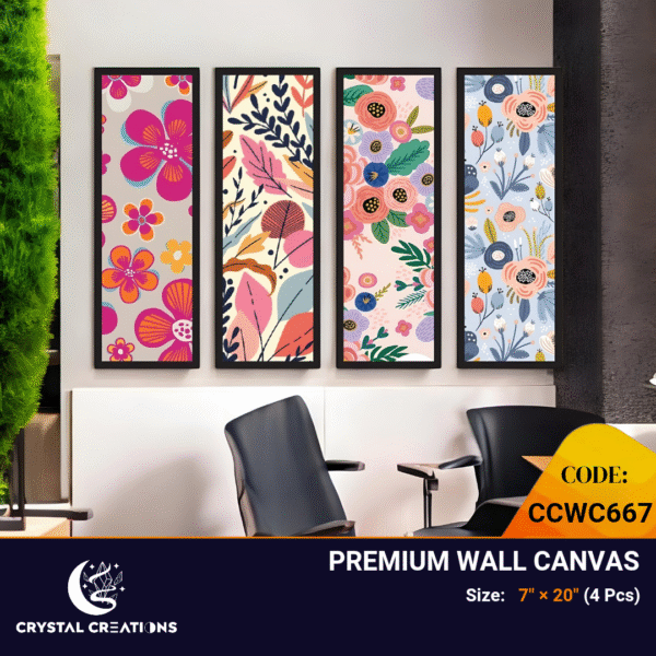 Vibrant Modern Floral Canvas Art