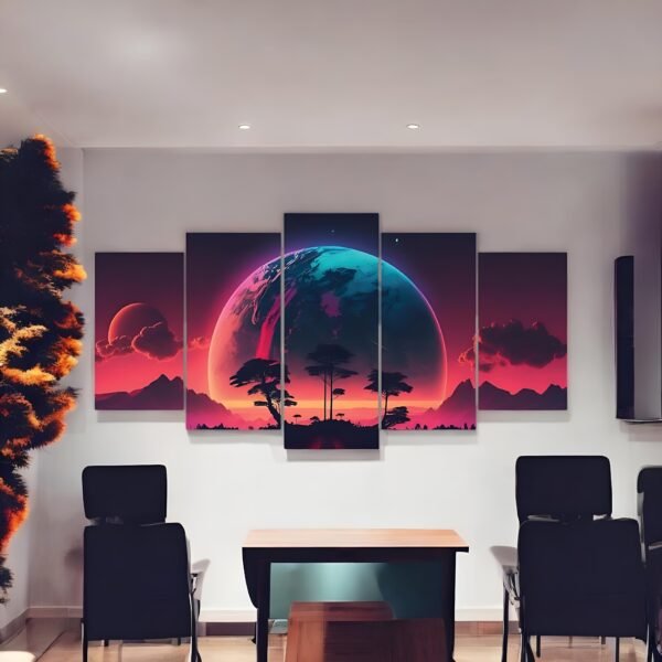Alien Twilight Majestic Planet Canvas