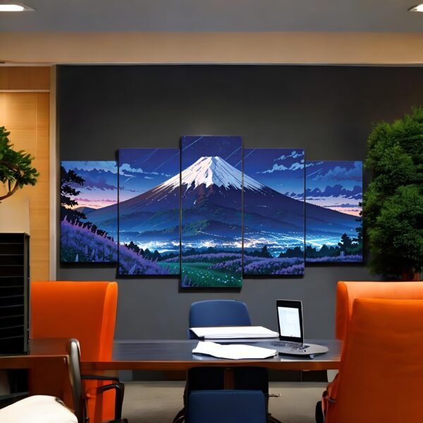 Beautiful and Calming Panoramic Mountain Twilight Wall Art