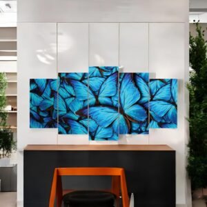 Panoramic Blue Butterfly Wall Art