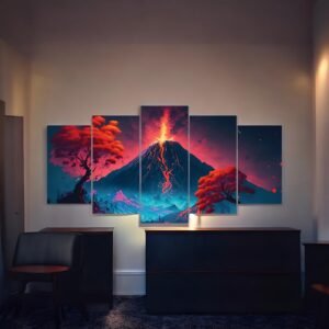 Powerful Panoramic Volcano Wall Art